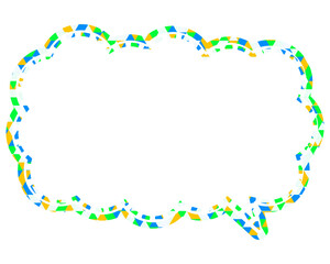 吹き出し ステンドグラス風 三角模様_点線付き_4色 (3)