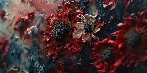 Obraz premium Echinacea flowers closeup