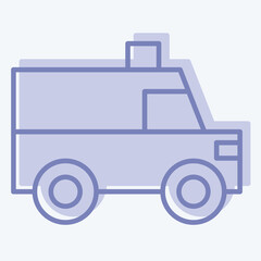 Icon Ambulance. related to Transport symbol. two tone style. design editable