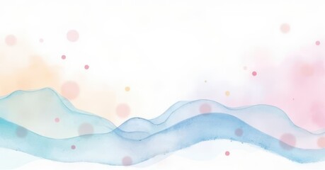 Flowing watercolors soft abstract waves studio digital art calm