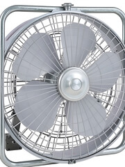 Industrial metal fan with a sturdy design, offering powerful airflow for various settings. Isolated on transparent white background, png