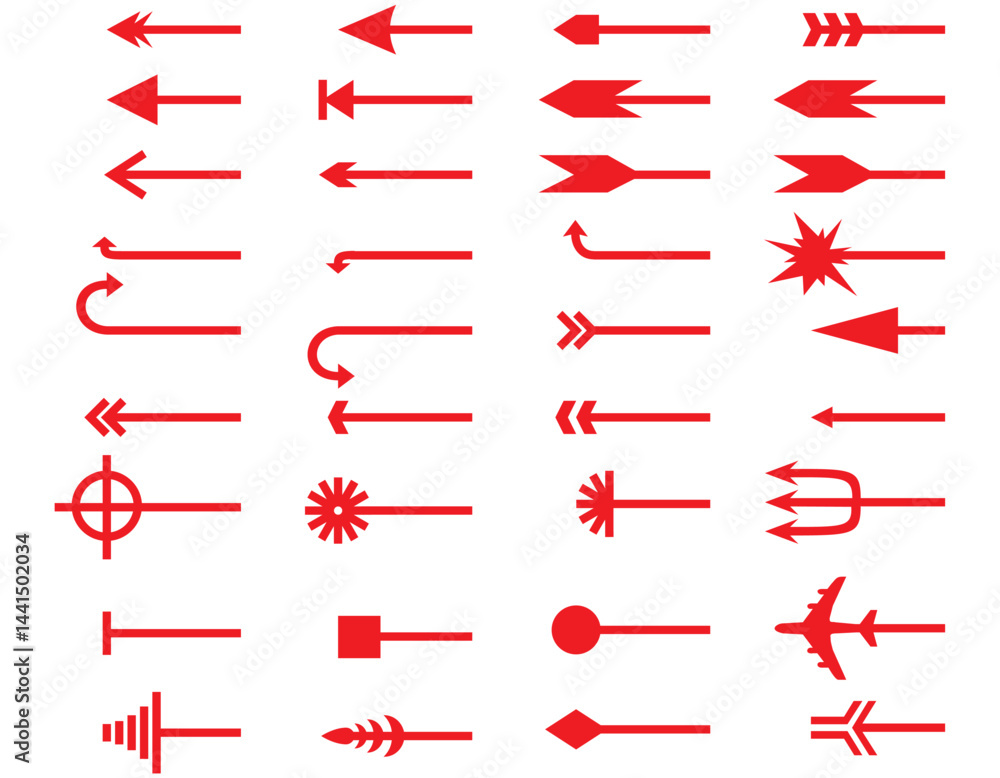 Poster arrow set vector design element