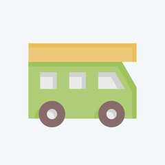 Icon House On Wheels. related to Transport symbol. flat style. design editable