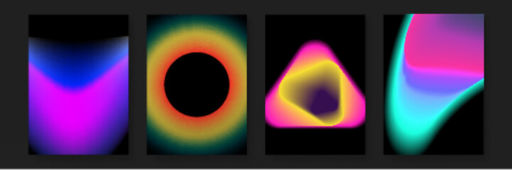 abstract colorful gradient shapes. Vibrant design elements for modern, creative projects like backgrounds, branding, and digital artwork.