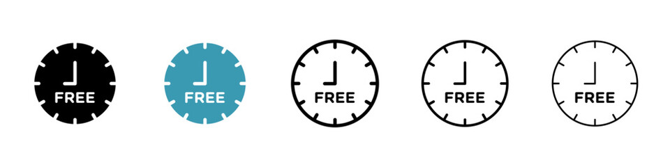 Free time icon vector simple design