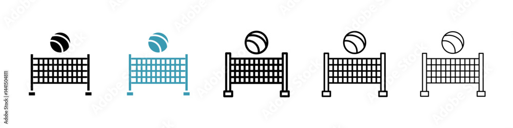 Aufkleber volleyball net icon vector simple design