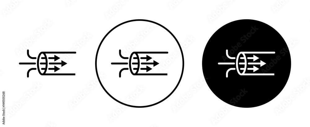 Poster suction process icon vector simple design