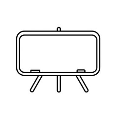 Blackboard with chalk outline black icon for education