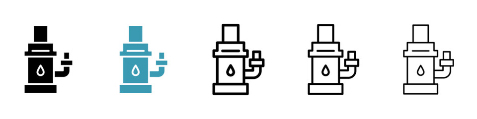 Sump pump icon vector simple design