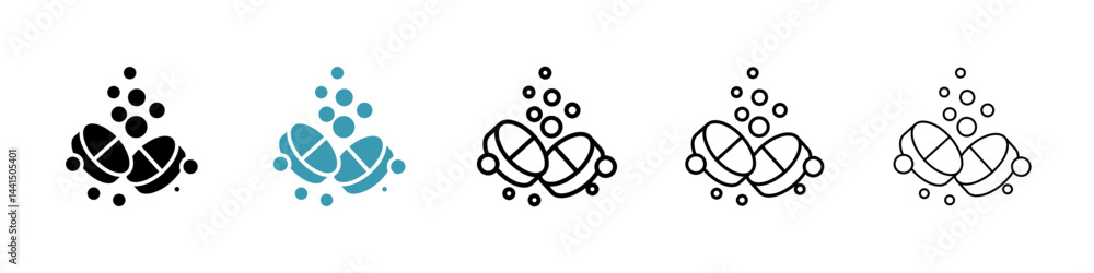 Poster soluble tablet icon vector simple design