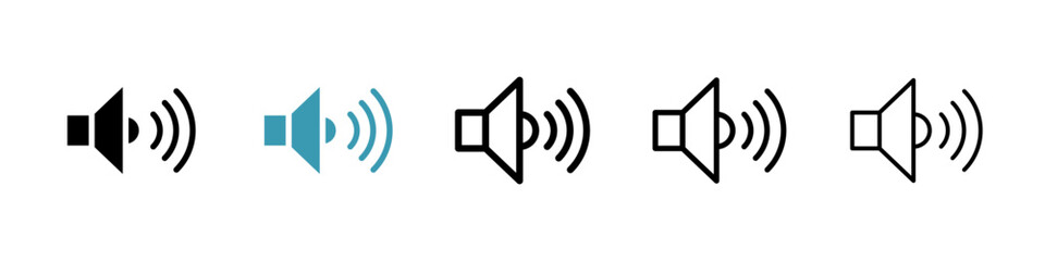 Sound effect icon vector simple design