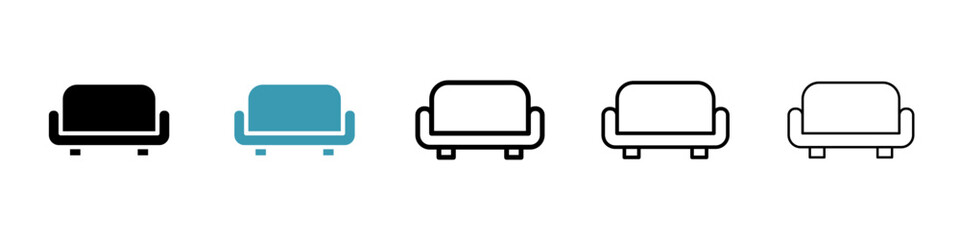 Sofa icon vector simple design
