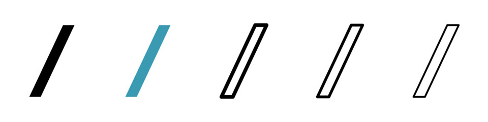 Slash icon vector simple design