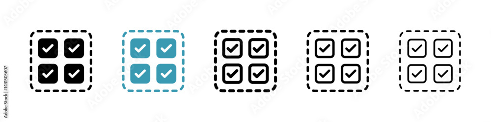 Poster select all icon vector simple design
