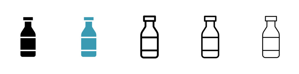 Sauce bottles icon vector simple design
