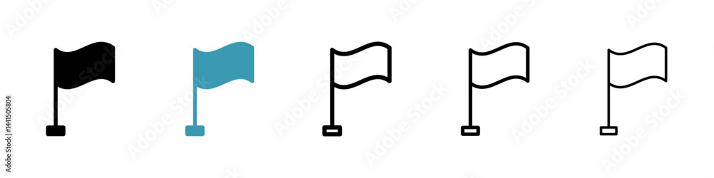 Poster report flag icon vector simple design