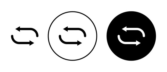 Repeat icon vector simple design