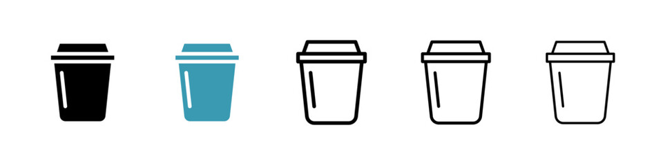 Plastic glass icon vector simple design