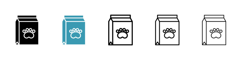 Pet food bag icon vector simple design