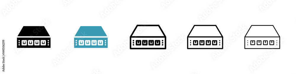 Poster network switch icon vector simple design