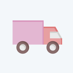 Icon Cargo Truck. related to Transport symbol. flat style. design editable