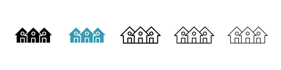 Neighborhood icon vector simple design