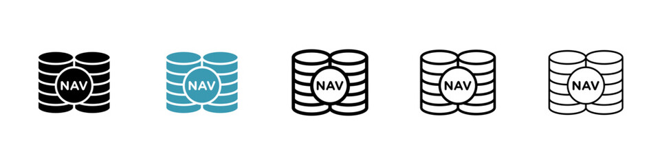 Net asset value icon vector simple design