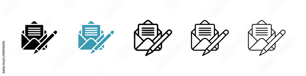 Poster message writing icon vector simple design