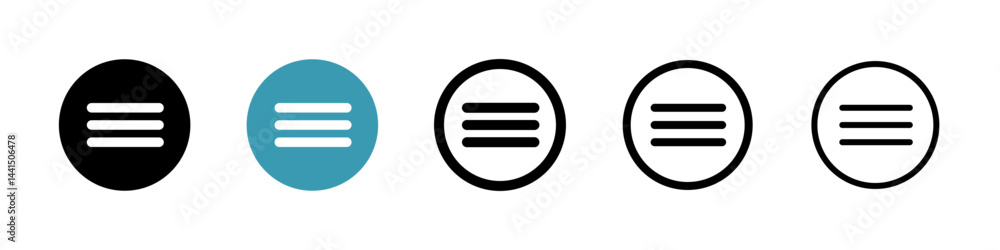 Poster menu icon vector simple design