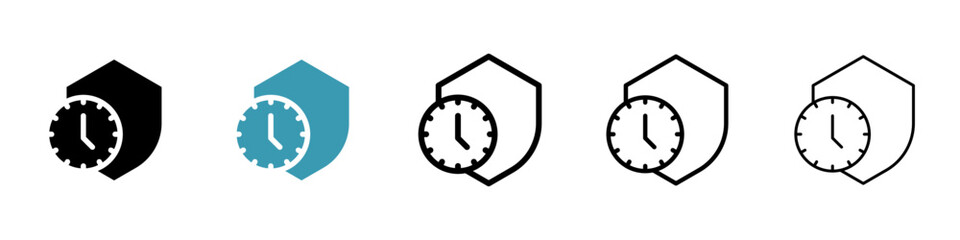 Long term protection icon vector simple design