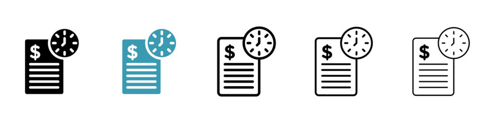 Loan rate and term icon vector simple design