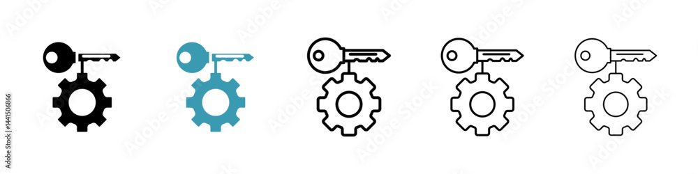 Aufkleber key factor icon vector simple design