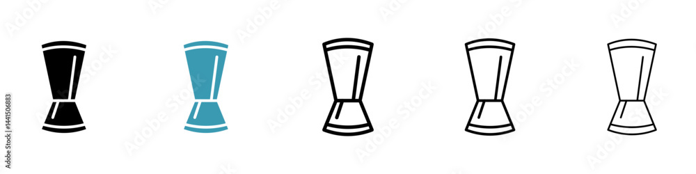 Poster jigger icon vector simple design