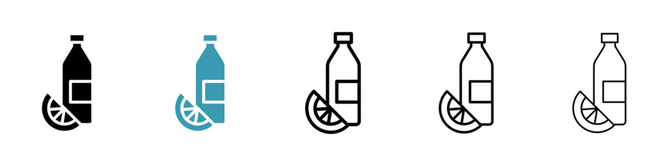 Juice bottle icon vector simple design