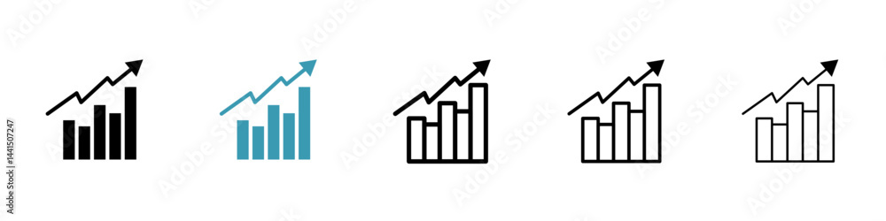 Poster graph icon vector simple design