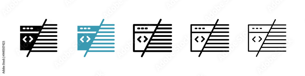 Poster front end development icon vector simple design
