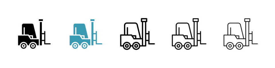 Forklift icon vector simple design