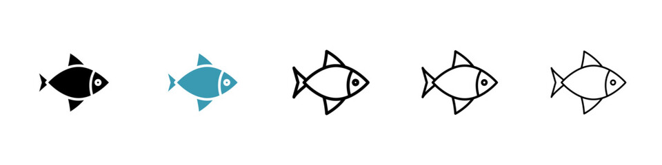 Fish icon vector simple design