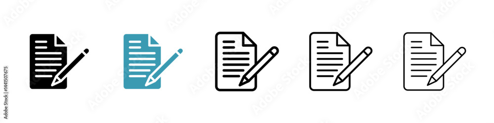Poster edit file icon vector simple design