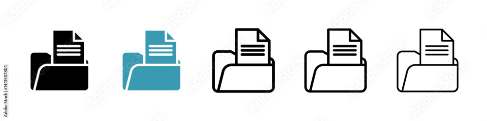 Poster document archive icon vector simple design