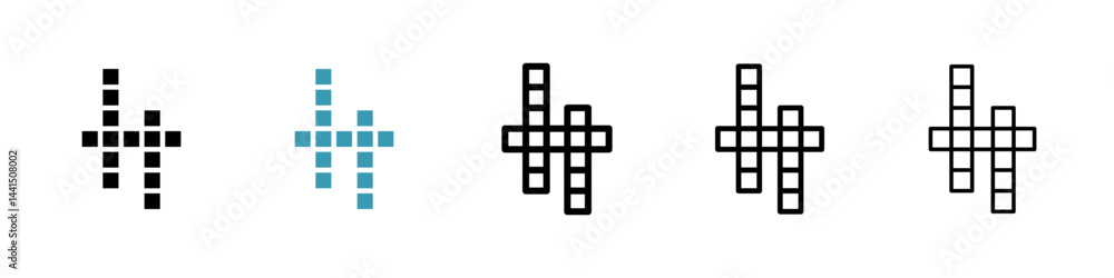 Poster crossword icon vector simple design