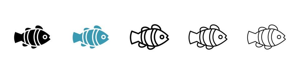 Clownfish icon vector simple design