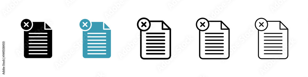 Aufkleber cancel file icon vector simple design