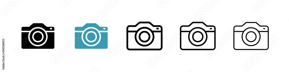 Poster camera icon vector simple design