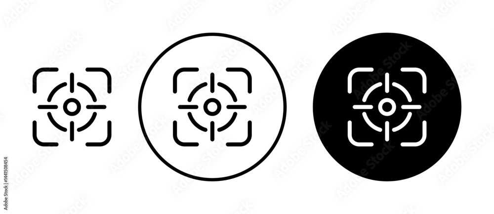 Aufkleber camera focus frame icon vector simple design