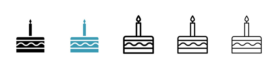 Cake icon vector simple design