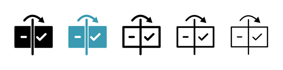 Before after icon vector simple design