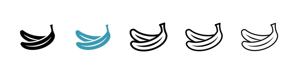 Banana icon vector simple design