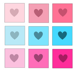 love icon in a box 