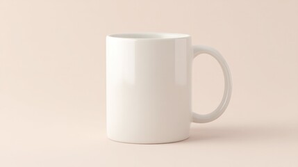 Obraz premium 3d rendered mockup of plain ceramic mug isolated on soft gradient background with ample copy space